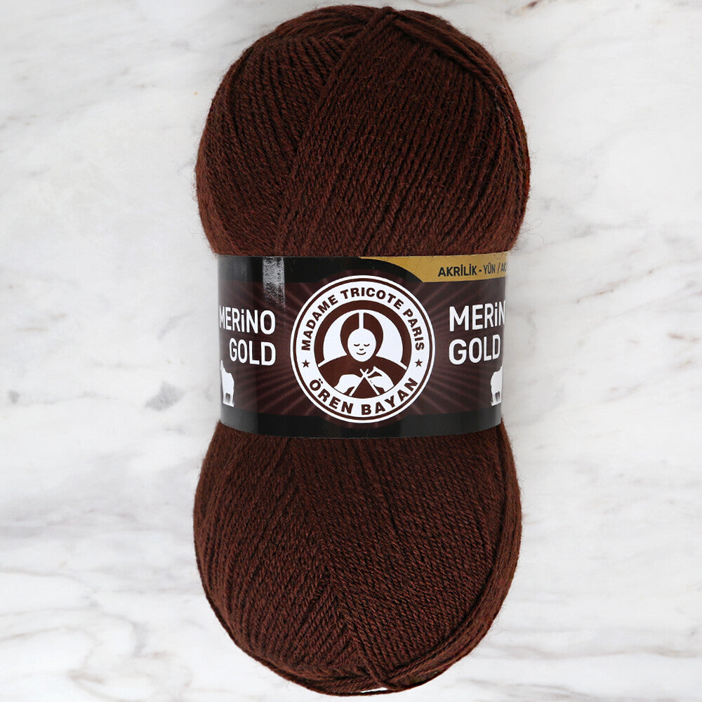 Örenbayan Merino Gold Koyu Kahve El Örgü İpi - 083